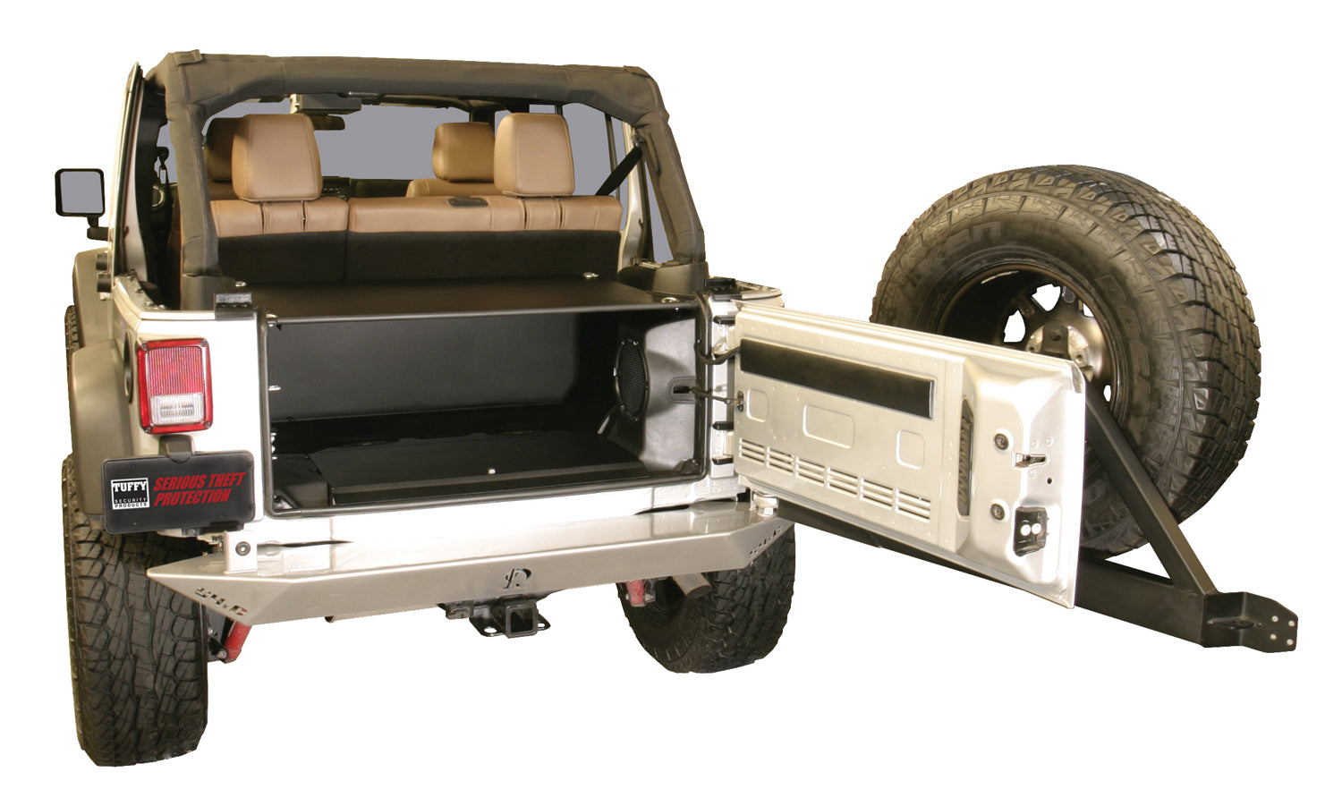 Premium Cargo Enclosure - 11-13 Wrangler JK {4-Door} 14-18 Wrangler JK {Rear Seats Must Be Removed on 2-Door Models} Black Products Tuffy Security