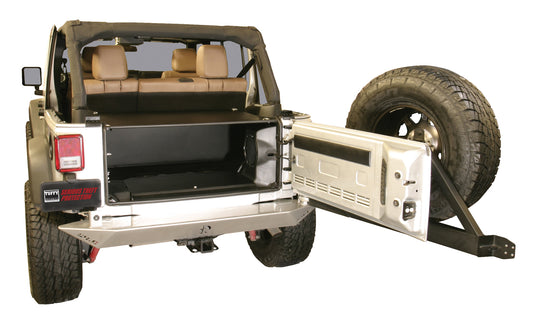 Premium Cargo Enclosure - 11-13 Wrangler JK {4-Door} 14-18 Wrangler JK {Rear Seats Must Be Removed on 2-Door Models} Black Products Tuffy Security