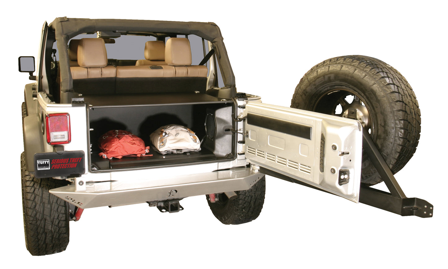 Premium Cargo Enclosure - 11-13 Wrangler JK {4-Door} 14-18 Wrangler JK {Rear Seats Must Be Removed on 2-Door Models} Black Products Tuffy Security-1