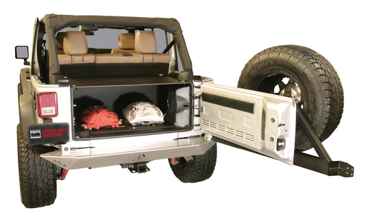 Premium Cargo Enclosure - 11-13 Wrangler JK {4-Door} 14-18 Wrangler JK {Rear Seats Must Be Removed on 2-Door Models} Black Products Tuffy Security-1