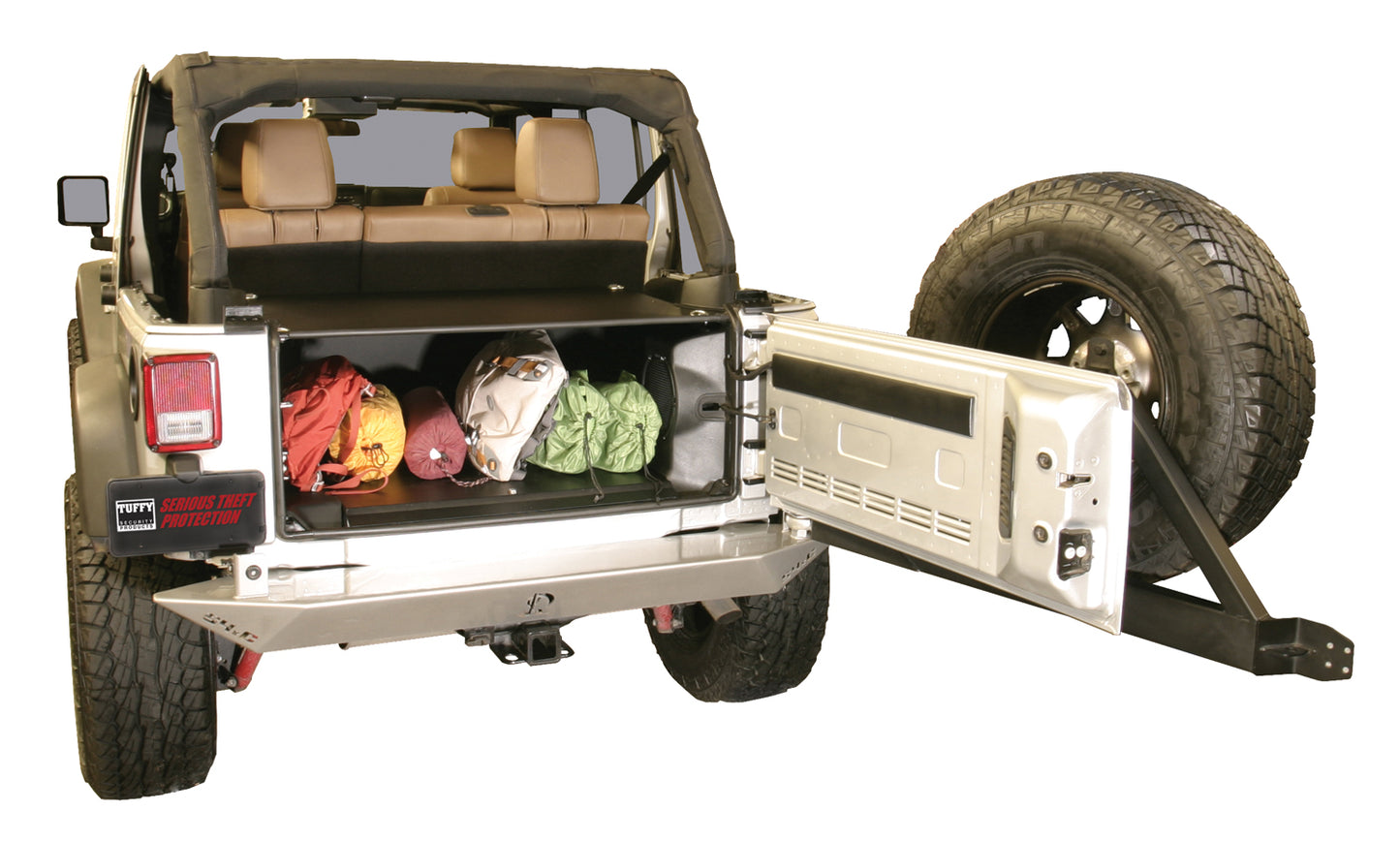 Premium Cargo Enclosure - 11-13 Wrangler JK {4-Door} 14-18 Wrangler JK {Rear Seats Must Be Removed on 2-Door Models} Black Products Tuffy Security-2