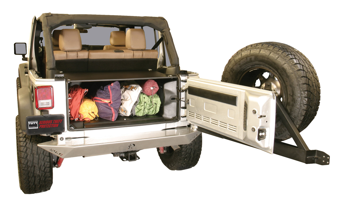 Premium Cargo Enclosure - 11-13 Wrangler JK {4-Door} 14-18 Wrangler JK {Rear Seats Must Be Removed on 2-Door Models} Black Products Tuffy Security-3