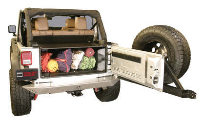 Premium Cargo Enclosure - 11-13 Wrangler JK {4-Door} 14-18 Wrangler JK {Rear Seats Must Be Removed on 2-Door Models} Black Products Tuffy Security-3