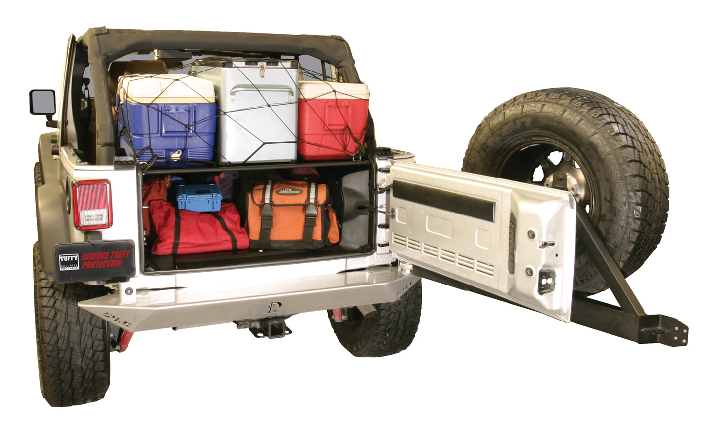 Premium Cargo Enclosure - 11-13 Wrangler JK {4-Door} 14-18 Wrangler JK {Rear Seats Must Be Removed on 2-Door Models} Black Products Tuffy Security-8