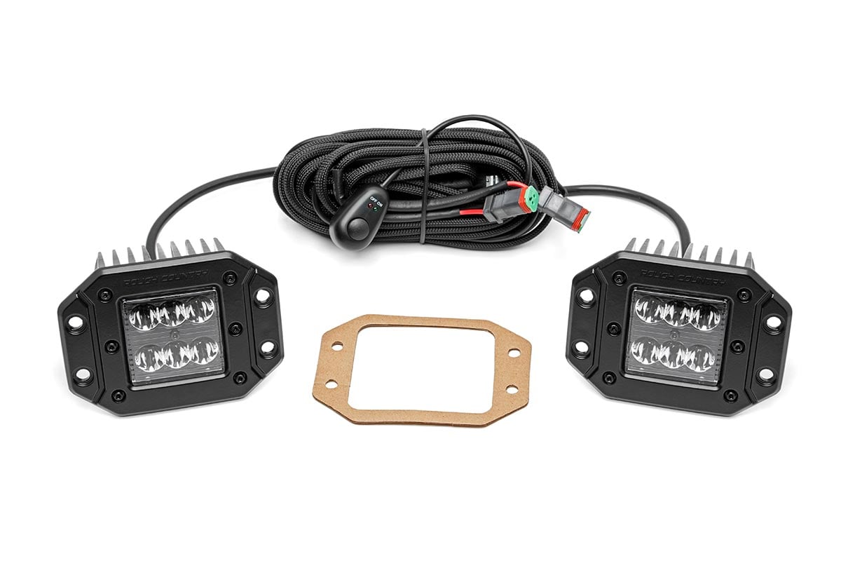 2 Inch Black Series LED Light Pods | Spot | Flush Mount Rough Country