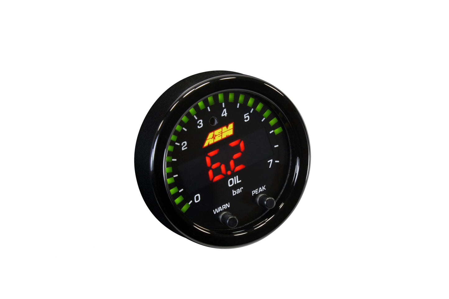 X-Series Fluid Pressure Gauge Kit 0-100psi/0-7bar Black Bezel and Black Oil Faceplate AEM Electronics