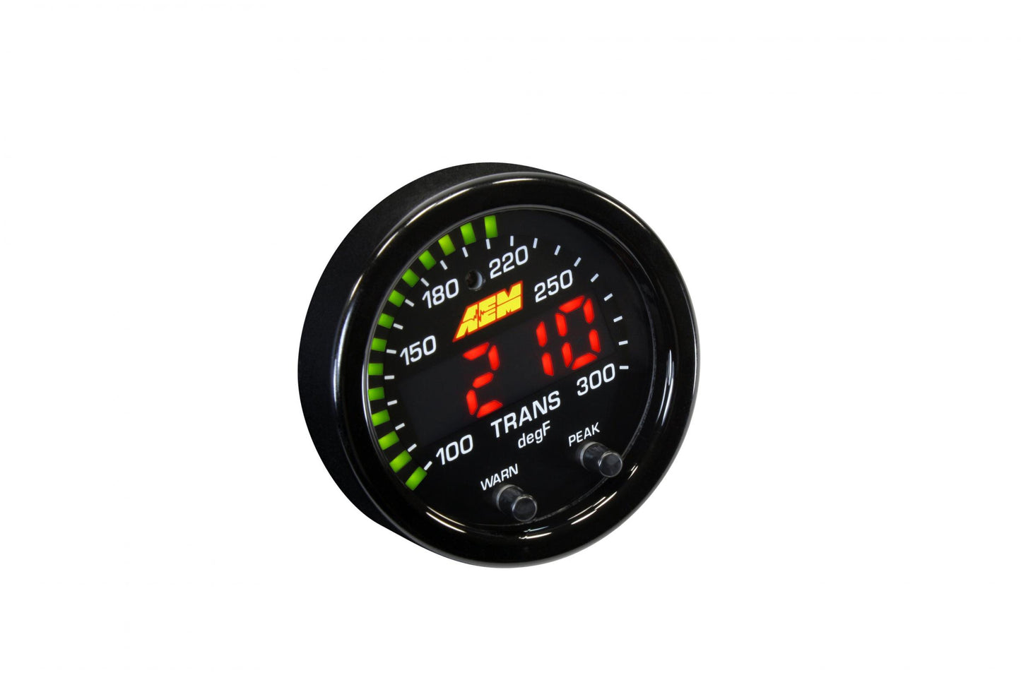 X-Series Temperature Gauge Kit 100-300F/40-150C Black Bezel and Black Water Faceplate AEM Electronics-2