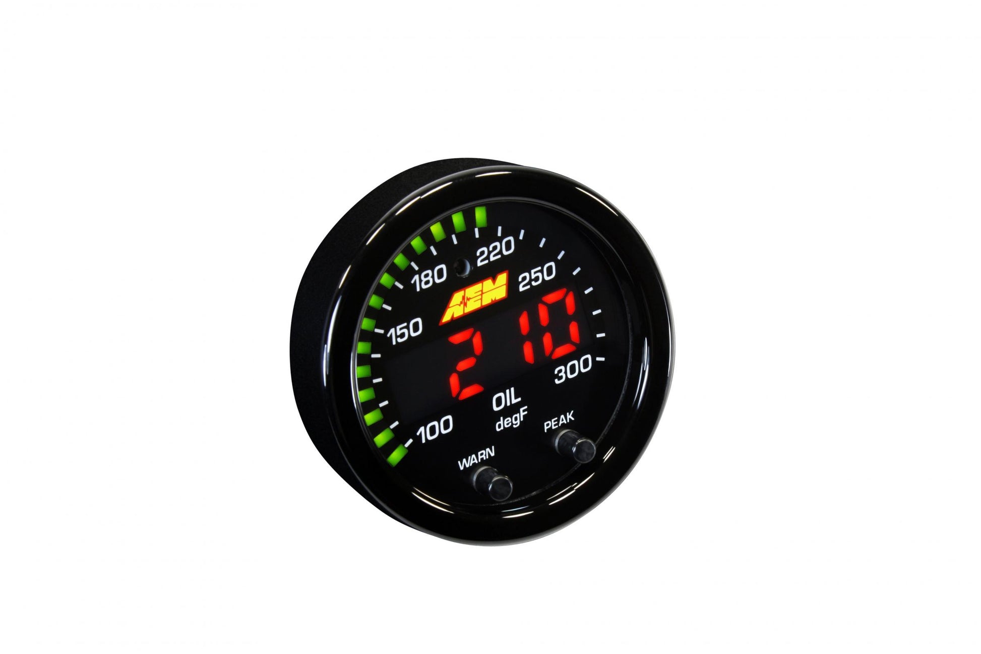 X-Series Temperature Gauge Kit 100-300F/40-150C Black Bezel and Black Water Faceplate AEM Electronics-3