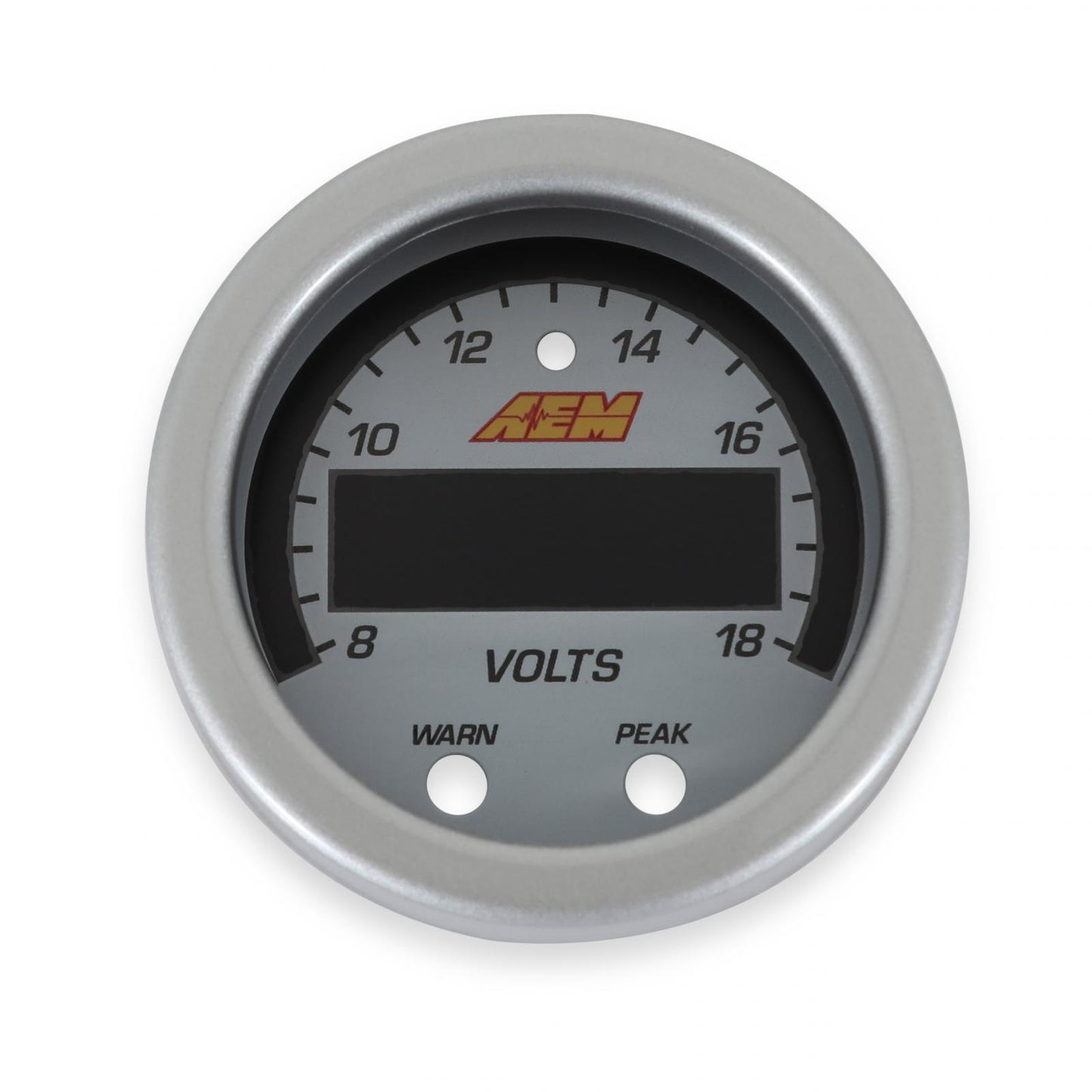 X-Series Volt Gauge Accessory Kit Silver Bezel and White Faceplate AEM Electronics-2