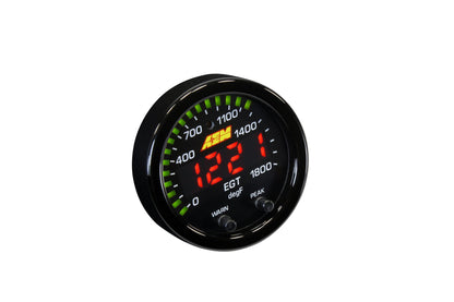 X-Series EGT Gauge Kit 0-1800F/0-1000C Black Bezel and Black Faceplate AEM Electronics-2