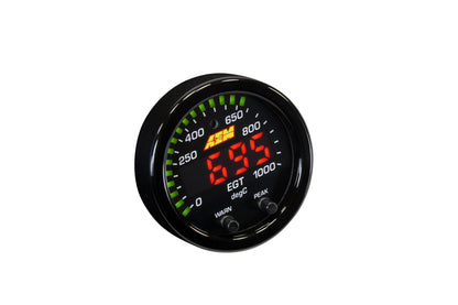 X-Series EGT Gauge Kit 0-1800F/0-1000C Black Bezel and Black Faceplate AEM Electronics-5