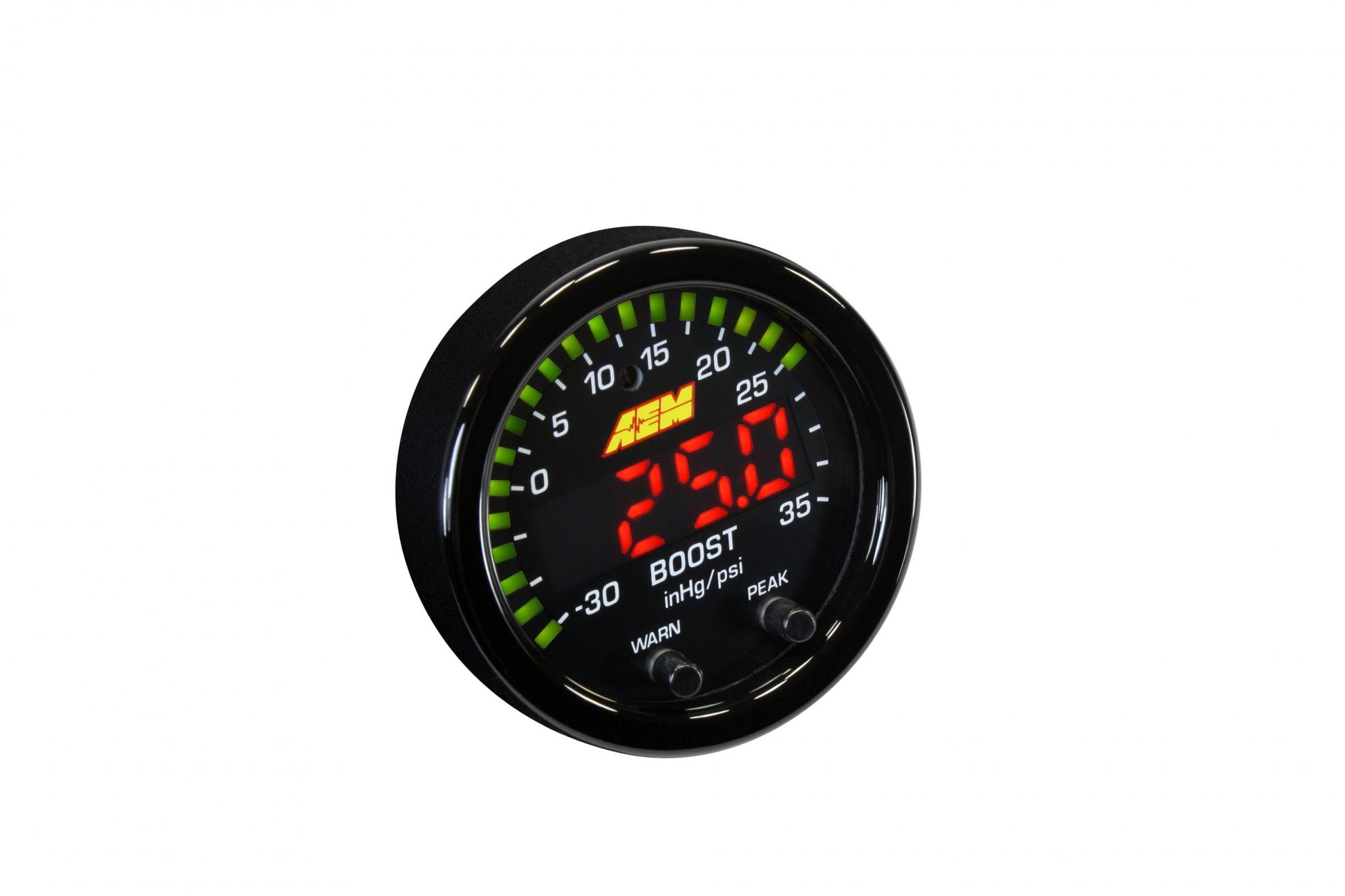 X-Series Boost Gauge 0-35psi/2.5bar Black Bezel and Black Faceplate AEM Electronics