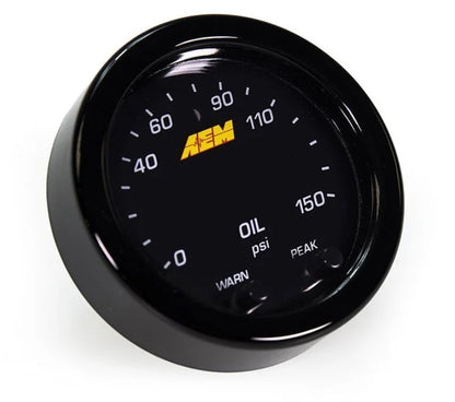 X-Series Fluid Pressure Gauge Kit 0-150psi/0-10bar Black Bezel and Black Faceplate AEM Electronics-3