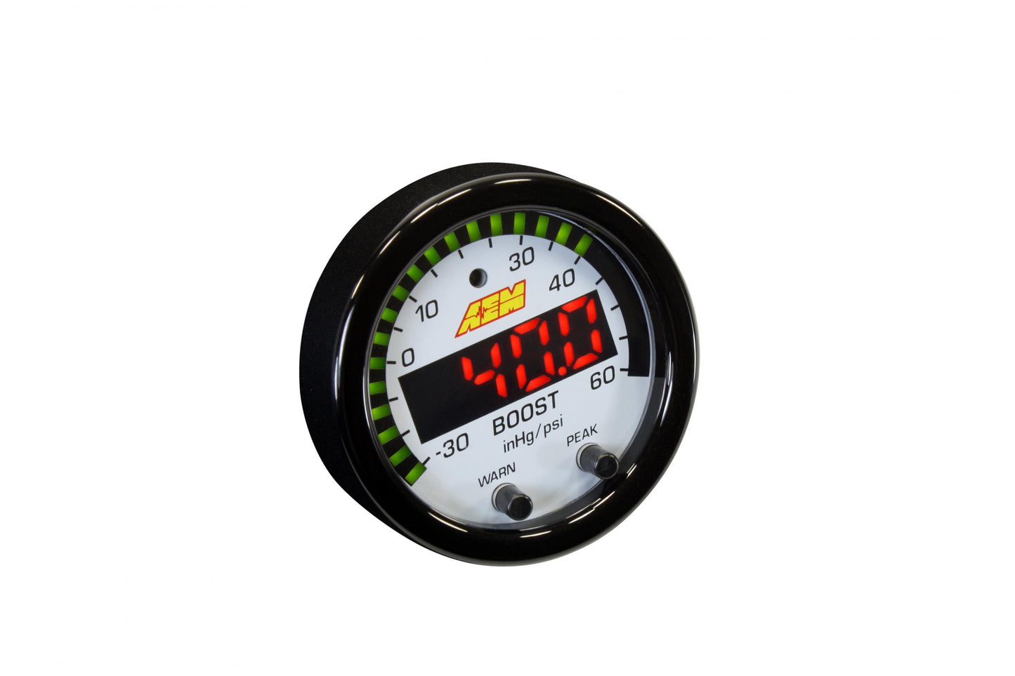 X-Series Boost Pressure Gauge Kit 30 in/hg to 60 PSI AEM Electronics-3