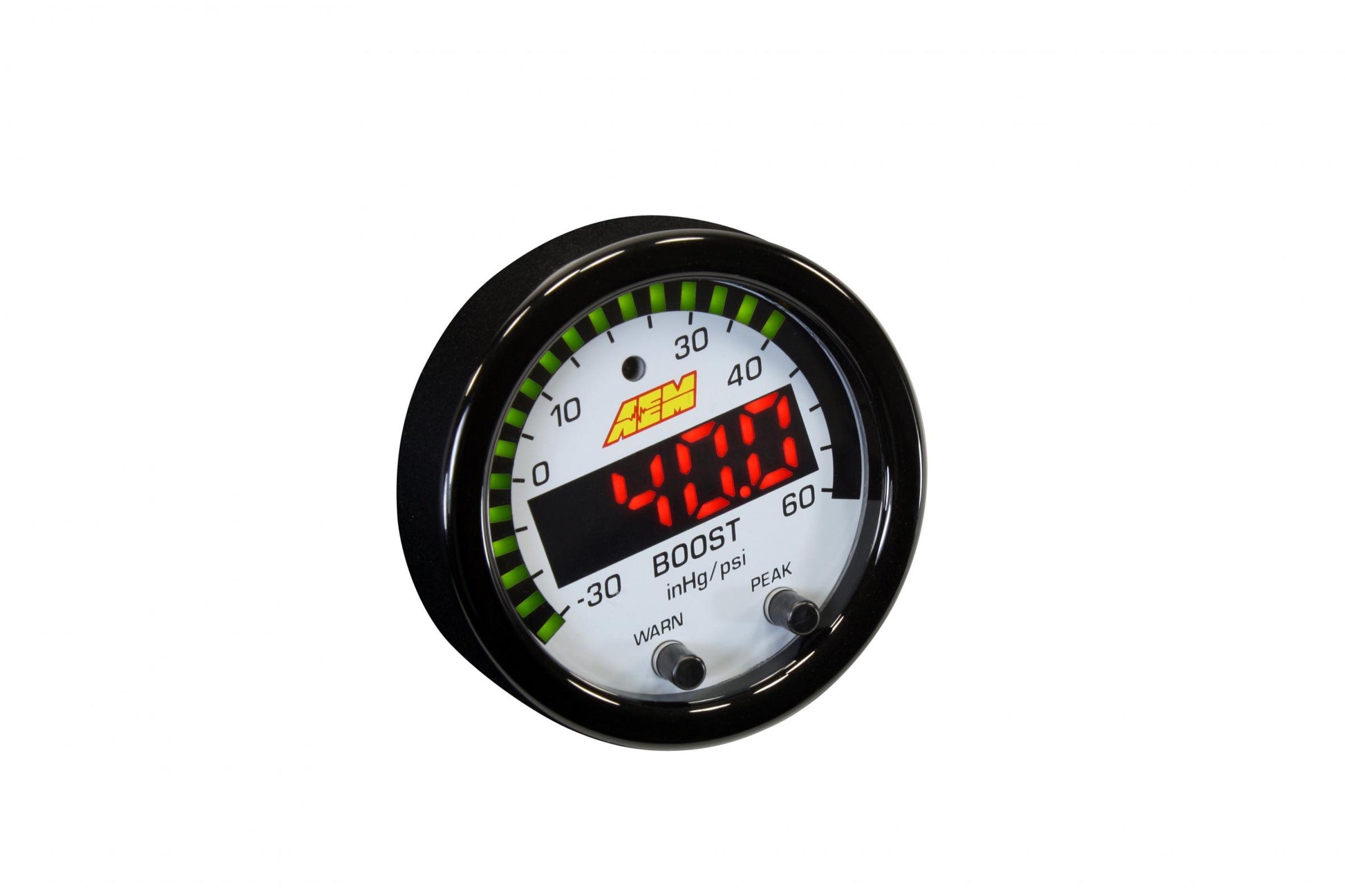 X-Series Boost Pressure Gauge Kit 30 in/hg to 60 PSI AEM Electronics-3