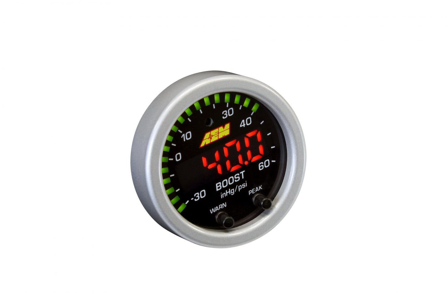 X-Series Boost Pressure Gauge Kit 30 in/hg to 60 PSI AEM Electronics-4