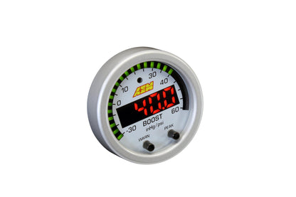 X-Series Boost Pressure Gauge Kit 30 in/hg to 60 PSI AEM Electronics-6