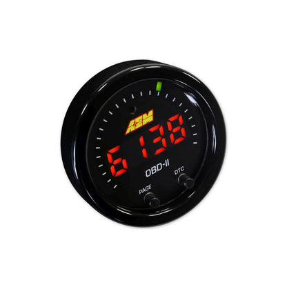 X-Series OBDII Gauge Kit Black Bezel and Black Faceplate AEM Electronics-6