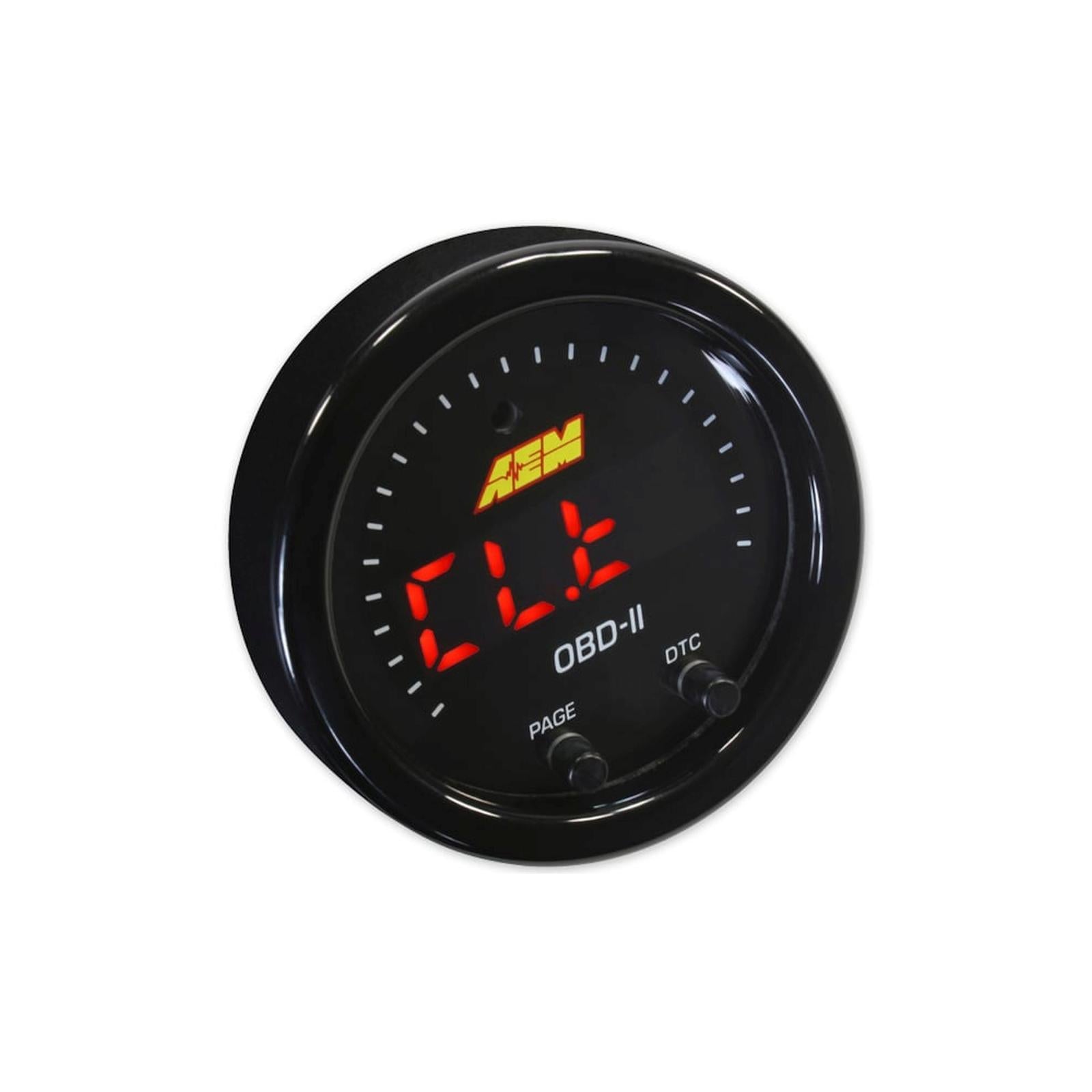 X-Series OBDII Gauge Kit Black Bezel and Black Faceplate AEM Electronics-7