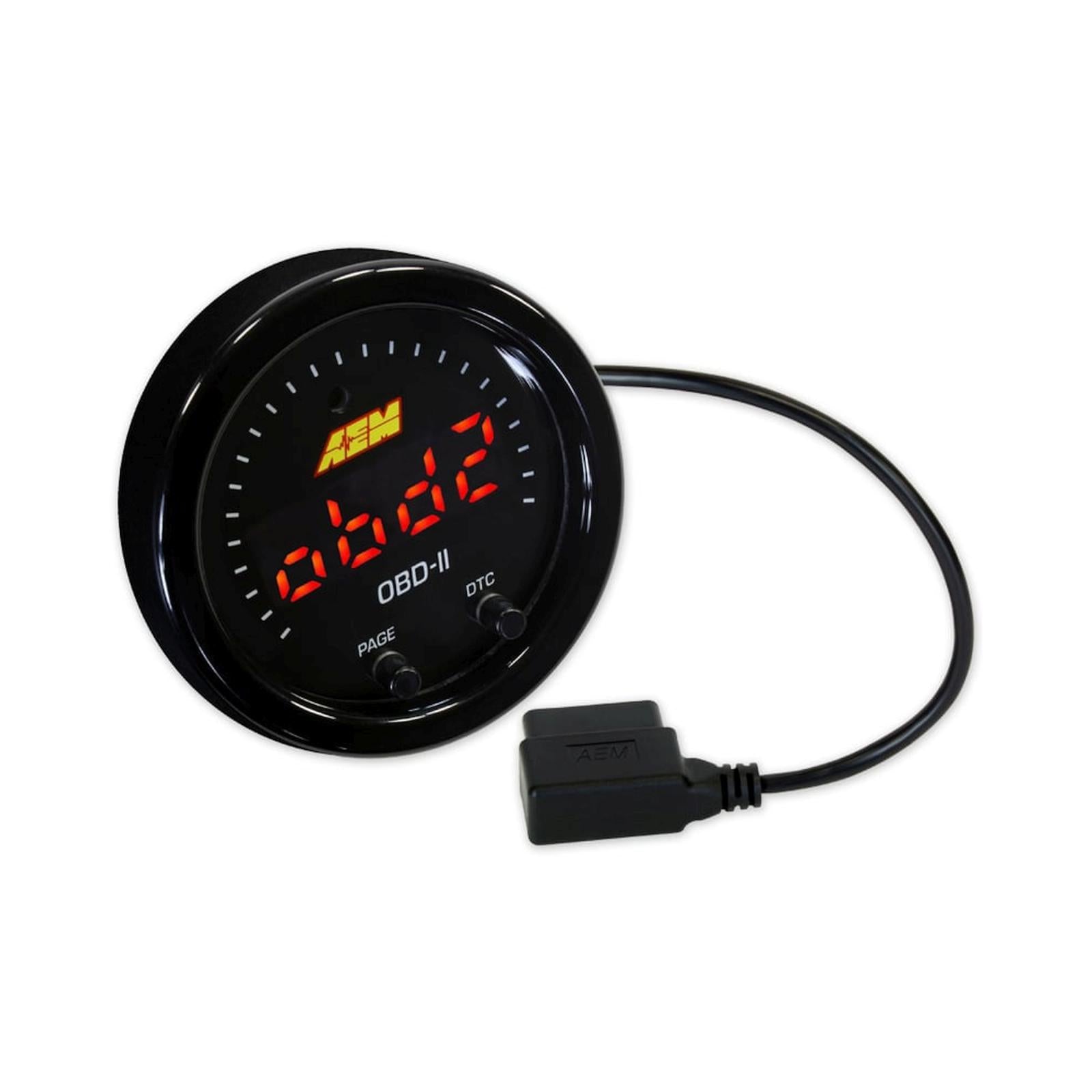 X-Series OBDII Gauge Kit Black Bezel and Black Faceplate AEM Electronics-8