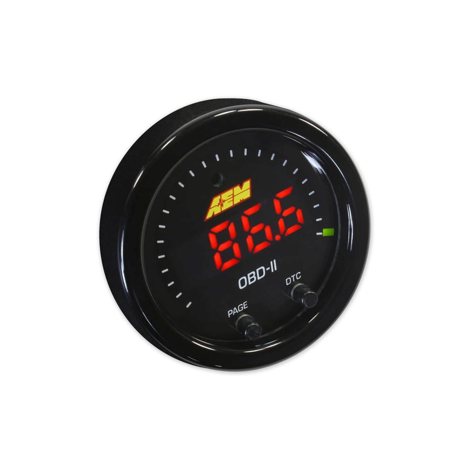 X-Series OBDII Gauge Kit Black Bezel and Black Faceplate AEM Electronics-9