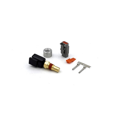 Fluid Temp Sensor Kit -20C to 150C / -4F to 302F 1/8 Inch NPT Aluminum Bung, Connector, and Pins AEM Electronics-5