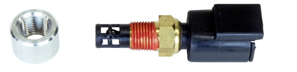 DTM-Style Air Temp Sensor Kit -20C to 150C / -4F to 302F 1/8 Inch NPT Aluminum Bung, Connector, and Pins AEM Electronics-1