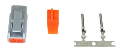 DTM-Style Air Temp Sensor Kit -20C to 150C / -4F to 302F 1/8 Inch NPT Aluminum Bung, Connector, and Pins AEM Electronics-2