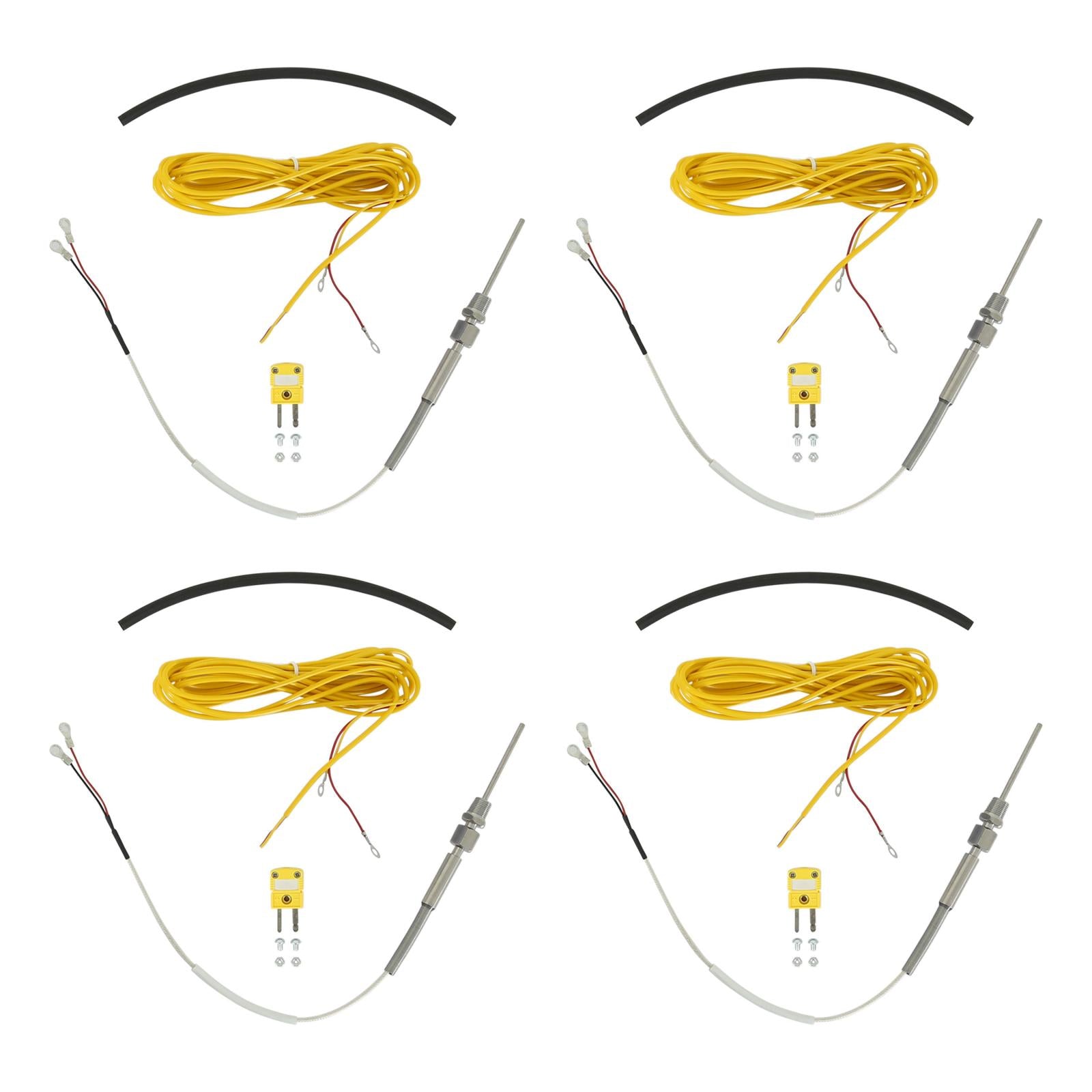 4 K-Type Closed Tip Thermocouple 1800В F (982.2В C) Max Temp Inconel Sheath 1/8 Inch NPT Compression Fitting AEM Electronics