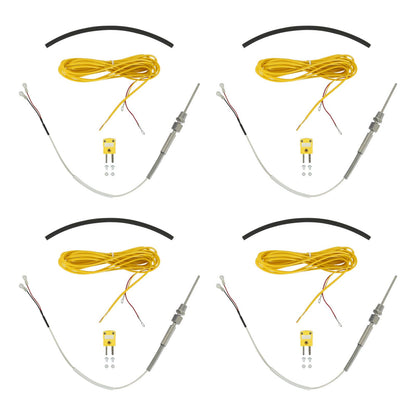 4 K-Type Closed Tip Thermocouple 1800В F (982.2В C) Max Temp Inconel Sheath 1/8 Inch NPT Compression Fitting AEM Electronics