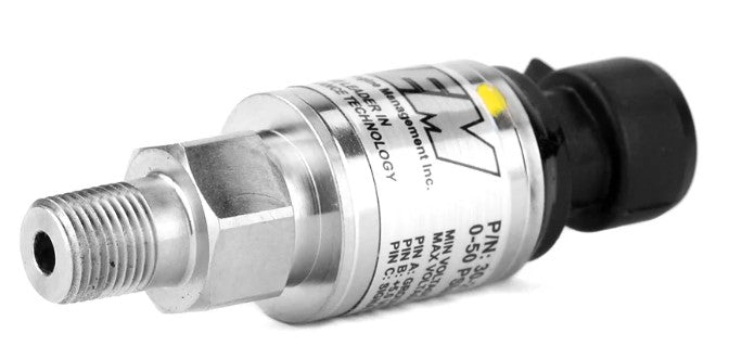 100 PSIg Stainless Sensor Kit 1/8 Inch NPT Male Thread w/ -4 and 3/16 NPT Adapters AEM Electronics-1