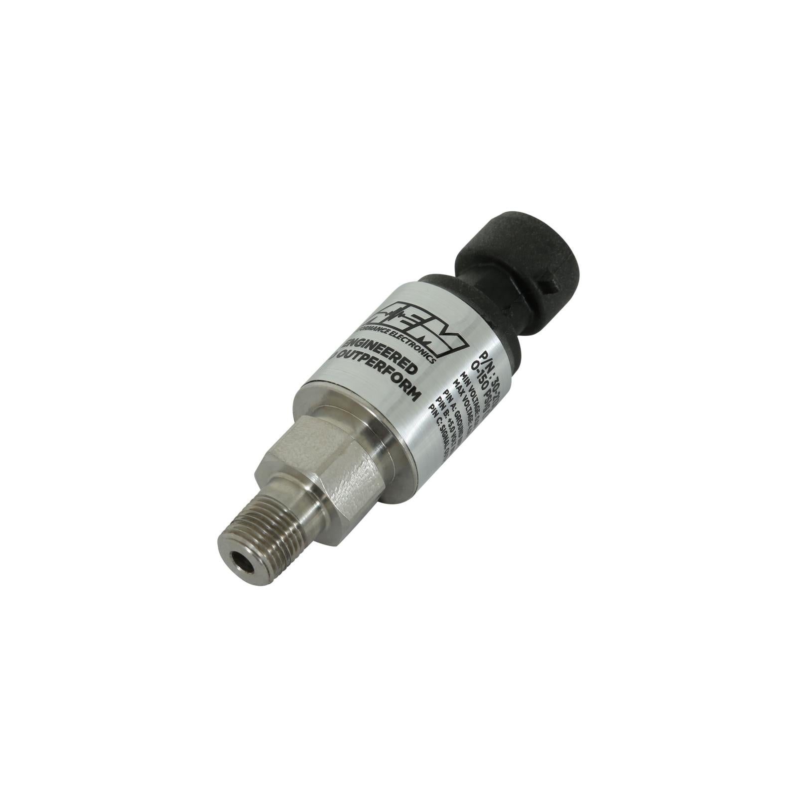 150 PSIg Stainless Sensor Kit 1/8 Inch NPT Male Thread w/ -4 and 3/16 NPT Adapters AEM Electronics-1