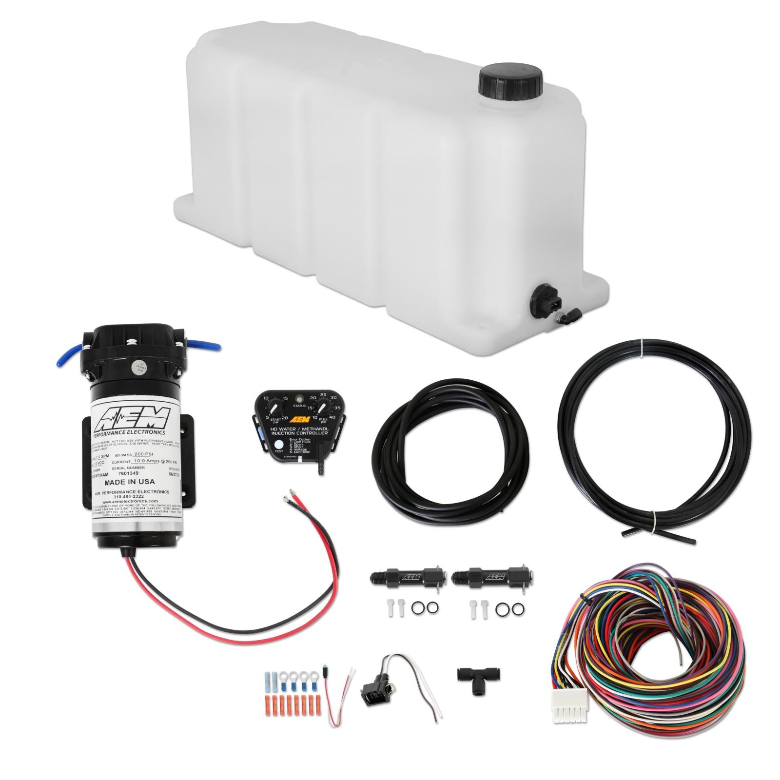 V3 Water/Methanol Injection Kit 40 PSI Max HD Controller 5 Gallon Reservoir AEM Electronics-1