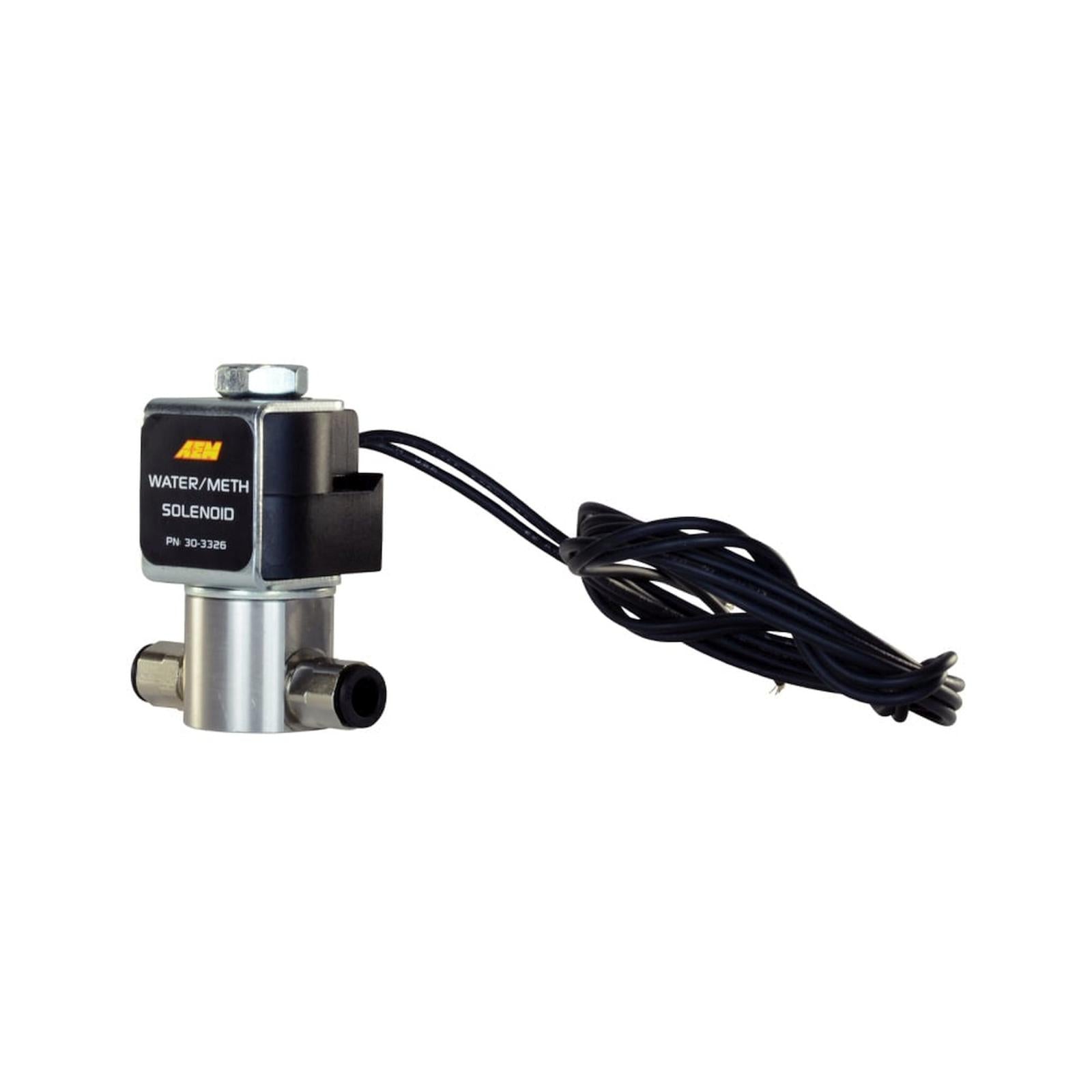 Water/Methanol Solenoid Solenoid is a 2-way, normally closed valve. AEM Electronics