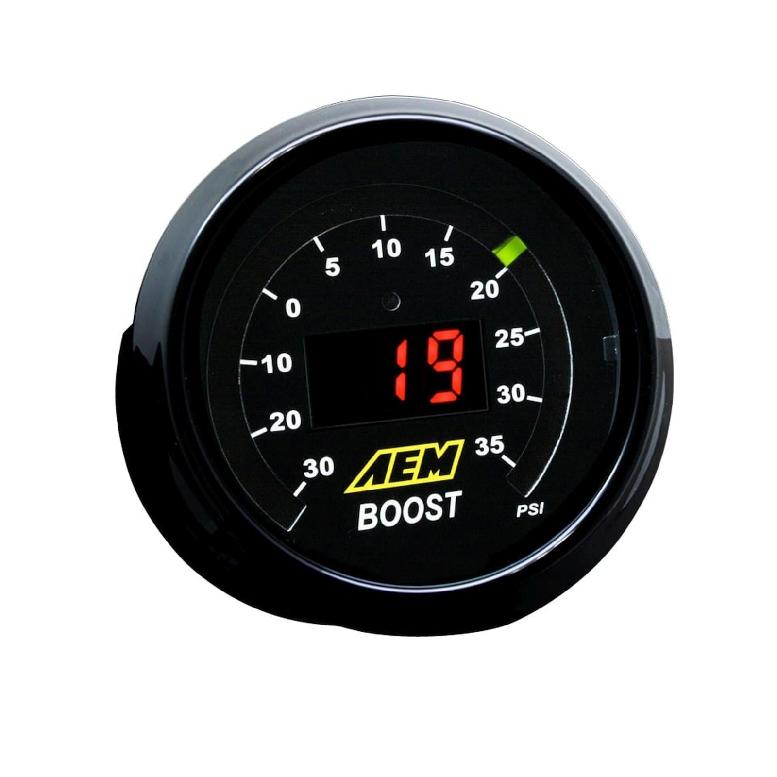 Classic Boost Display Gauge Kit Reads from -30 to 35 PSI AEM Electronics-4