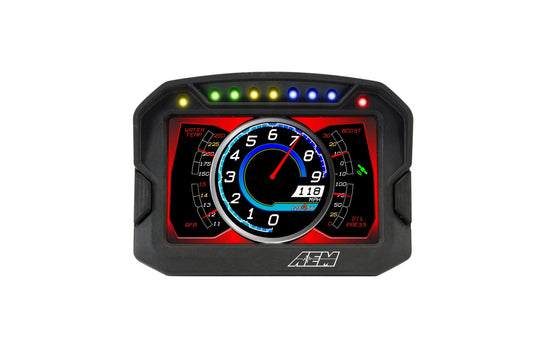 CD-5 Carbon Non-Logging/Non GPS Display 5-inch diagonal screen, carbon fiber composite enclosure, wiring harness included AEM Electronics