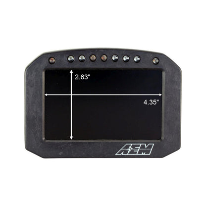 CD-5F Carbon Flat Panel Non-Logging/ Non-GPS Display 5-inch diagonal screen, carbon fiber enclosure, wiring harness included, Does Not Include Buttons (See PN 30-3610) AEM Electronics-11