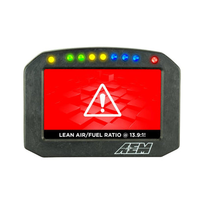 CD-5F Carbon Flat Panel Non-Logging/ Non-GPS Display 5-inch diagonal screen, carbon fiber enclosure, wiring harness included, Does Not Include Buttons (See PN 30-3610) AEM Electronics-5