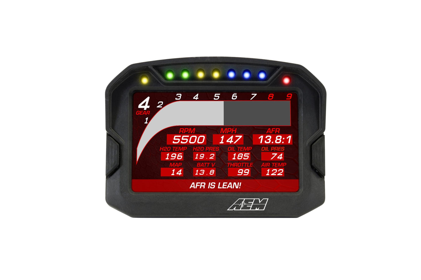 CD-5 Carbon Non-Logging/Non GPS Display 5-inch diagonal screen, carbon fiber composite enclosure, wiring harness included AEM Electronics-12