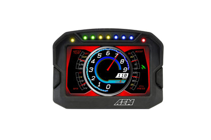 CD-5L Carbon Logging Display 5-inch diagonal screen, carbon fiber composite enclosure, wiring harness included AEM Electronics