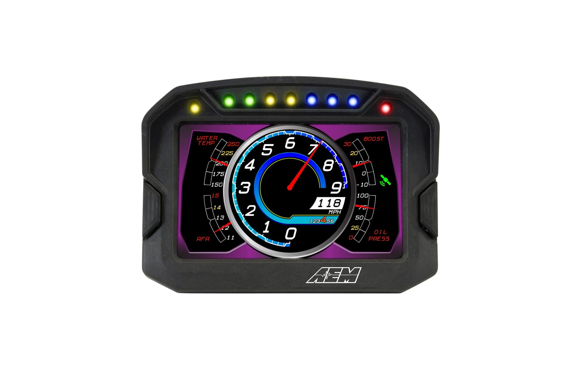 CD-5G Carbon Non-Logging Display with Internal GPS 5-inch diagonal screen, carbon fiber composite enclosure, GPS antenna and wiring harness included AEM Electronics-2
