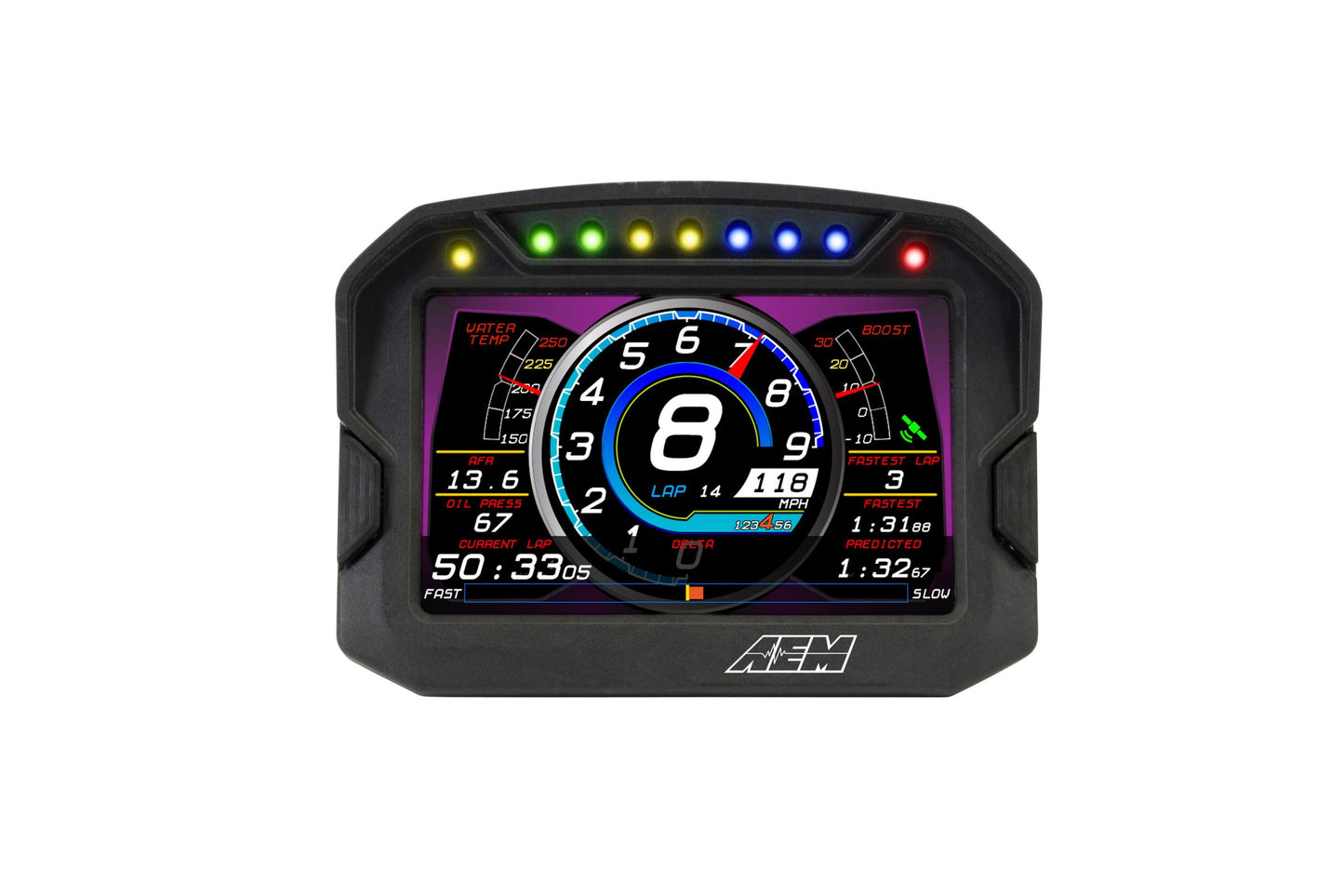 CD-5G Carbon Non-Logging Display with Internal GPS 5-inch diagonal screen, carbon fiber composite enclosure, GPS antenna and wiring harness included AEM Electronics-5