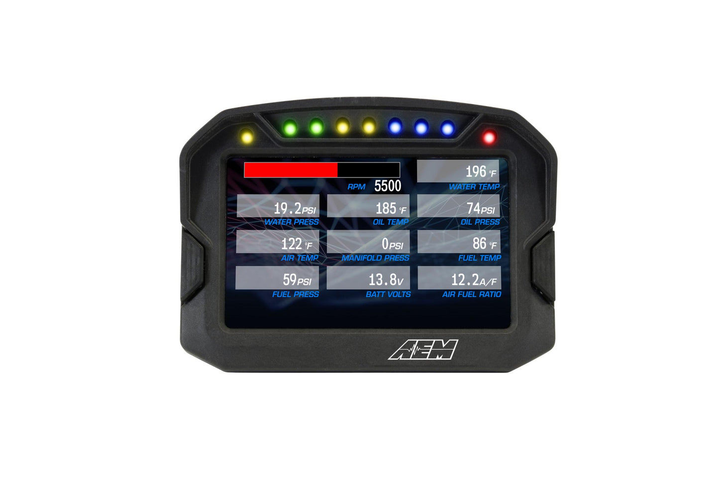 CD-5G Carbon Non-Logging Display with Internal GPS 5-inch diagonal screen, carbon fiber composite enclosure, GPS antenna and wiring harness included AEM Electronics-9