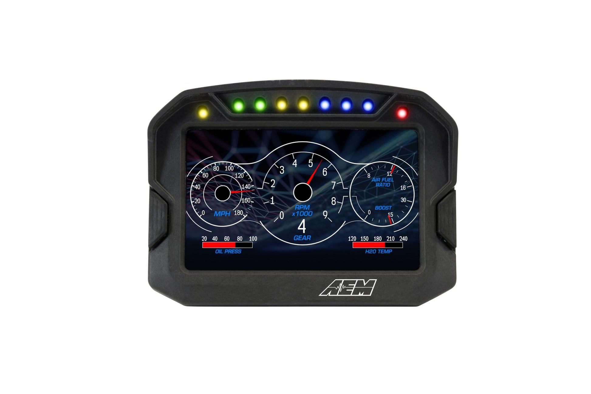 CD-5LG Carbon Logging Display with Internal GPS 5-inch diagonal screen, carbon fiber composite enclosure, GPS antenna and wiring harness included AEM Electronics-8