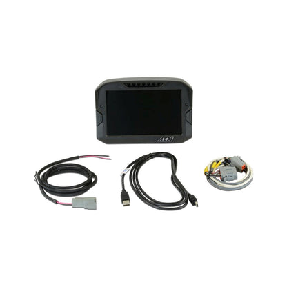 CD-7 Carbon Non-Logging/ Non-GPS Display 7-inch diagonal screen, carbon fiber enclosure, wiring harness included AEM Electronics-2