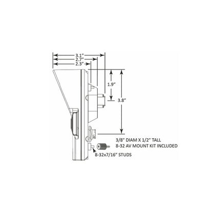 CD-7 Carbon Non-Logging/ Non-GPS Display 7-inch diagonal screen, carbon fiber enclosure, wiring harness included AEM Electronics-11