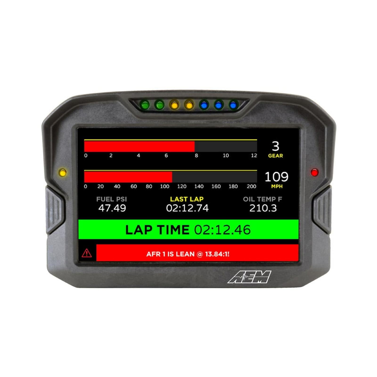 CD-7 Carbon Non-Logging/ Non-GPS Display 7-inch diagonal screen, carbon fiber enclosure, wiring harness included AEM Electronics-3