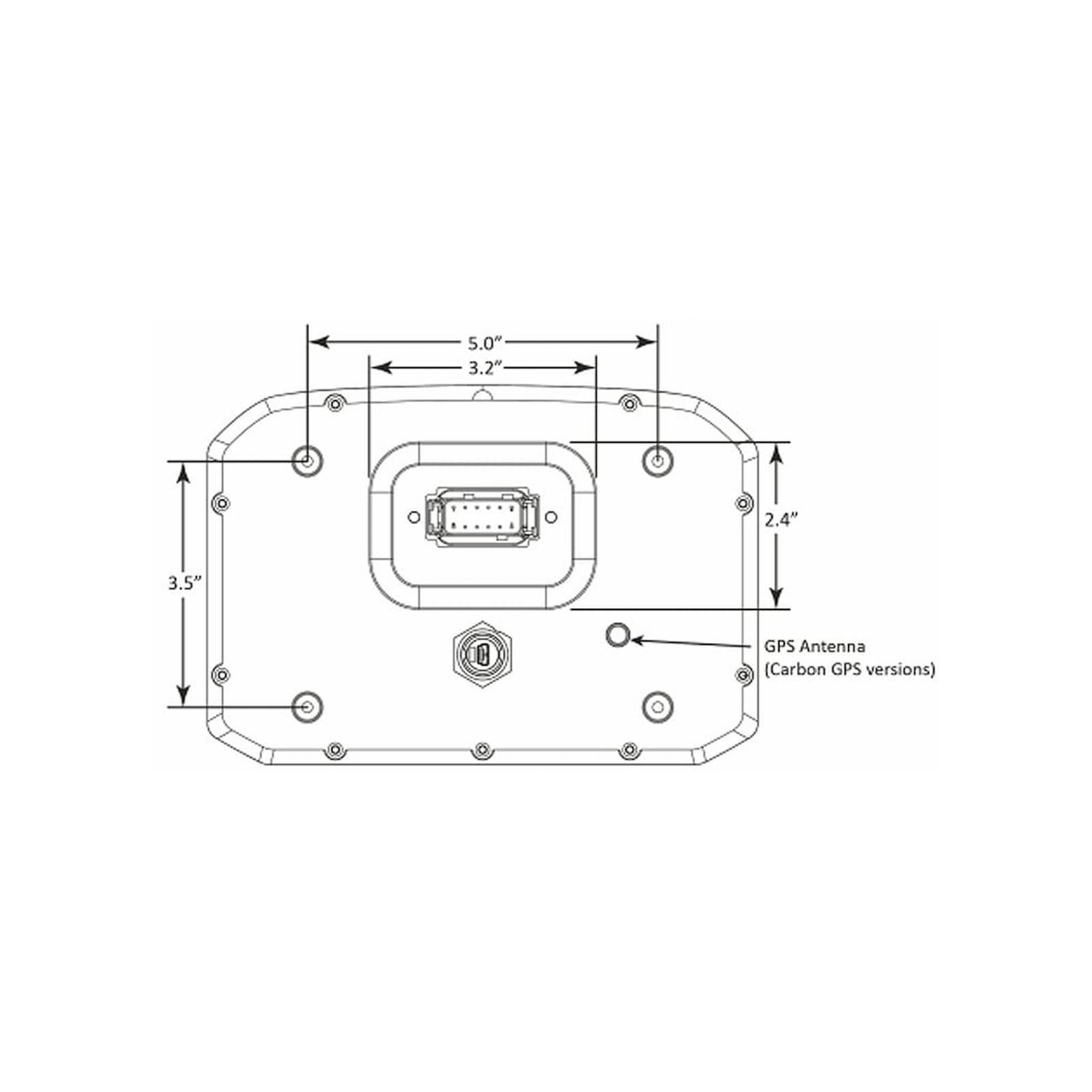 CD-7 Carbon Non-Logging/ Non-GPS Display 7-inch diagonal screen, carbon fiber enclosure, wiring harness included AEM Electronics-6