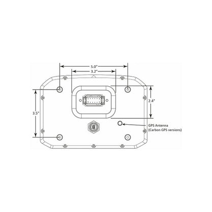 CD-7 Carbon Non-Logging/ Non-GPS Display 7-inch diagonal screen, carbon fiber enclosure, wiring harness included AEM Electronics-6