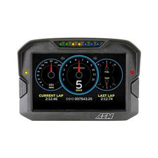 CD-7L Carbon Logging Display 7-inch diagonal screen, carbon fiber enclosure, wiring harness included AEM Electronics